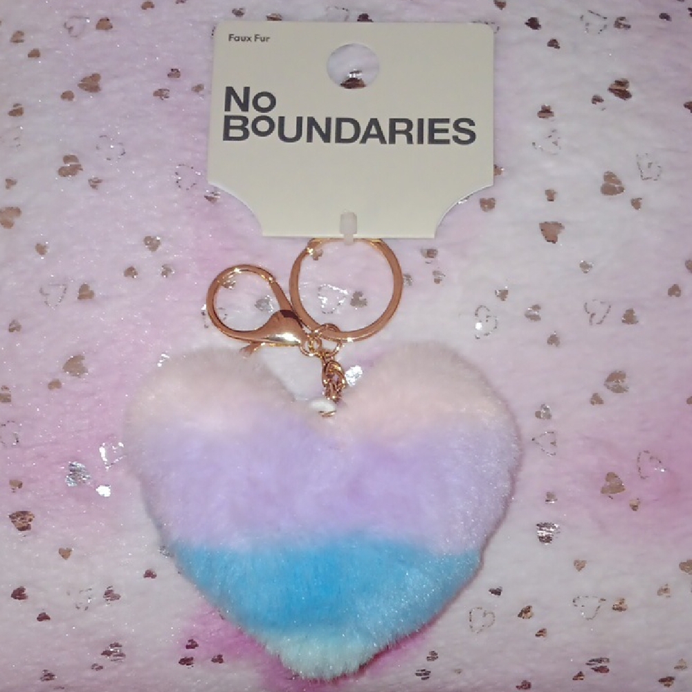 No Boundaries Multicolor Heart Keychain